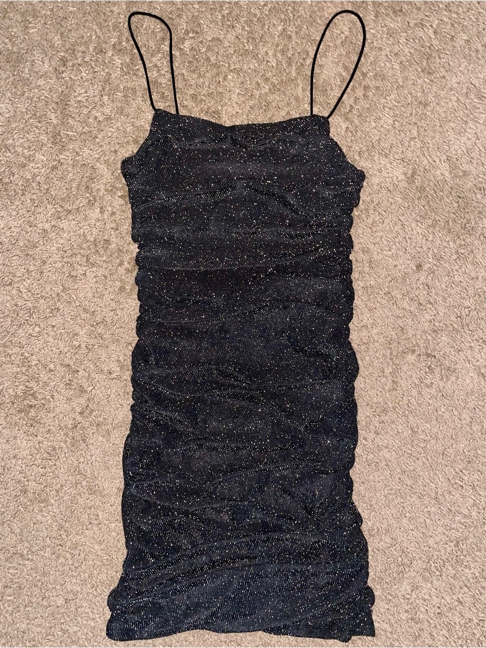 Princess Polly Women’s Reeva Black Shimmery Mini Bodycon Sexy Party Dress